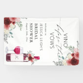 Vino Vor den Vows Roter Wein Begrüßungszeichen Banner (Horizontal)