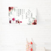 Vino Vor den Vows Roter Wein Begrüßungszeichen Banner (InSitu)