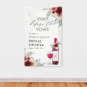 Vino Vor den Vows Roter Wein Begrüßungszeichen Banner