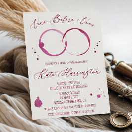 Vino vor den Vows, Wein, Weinstöcke, Brautparty Einladung