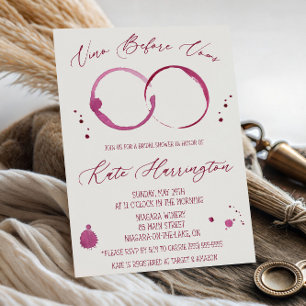 Vino vor den Vows, Wein, Weinstöcke, Brautparty Einladung