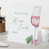 Vino vor Vows Brautparty Rezept Karten Sockelschild (In Situ)