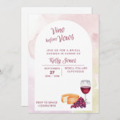 Vino vor Vows Bridal Dusche Einladung (Vorne/Hinten)