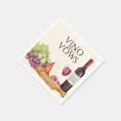 Vino vor Vows Charcuterie Board Brautparty Serviette (Ecke)