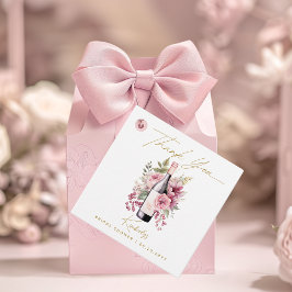 Vino vor Vows Elegantes Brautparty Wasserfarben Geschenkanhänger