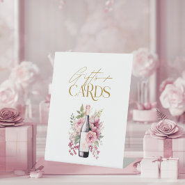 Vino vor Vows Geschenke und Karten Brautparty Sockelschild