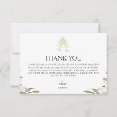 Vino vor Vows Modernes Weißes Brautparty Dankeskarte (Vorderseite)