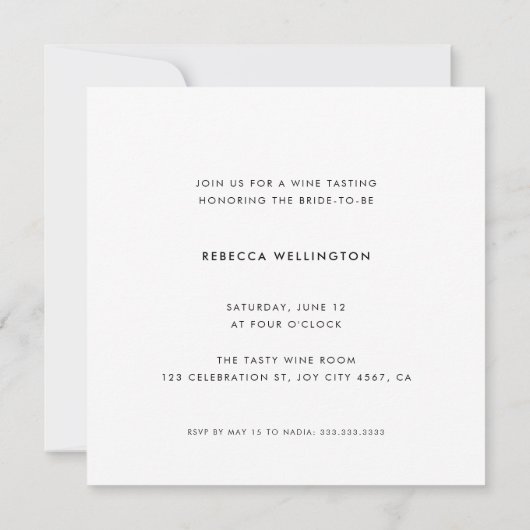 Vino vor Vows Terracotta auf dem Monte Tamaro Einladung (Rückseite)