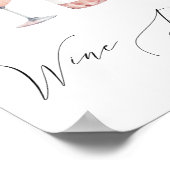 Vino Wasserfarbe vor Vows Bar Zeichen Poster (Ecke)