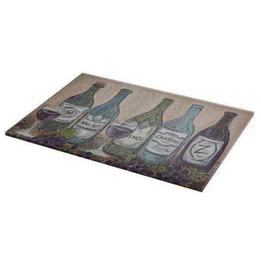 Vino Weinflasche - Schneidebrett (Ecke)