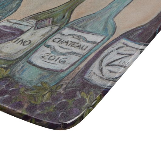 Vino Weinflasche - Schneidebrett (Ecke)