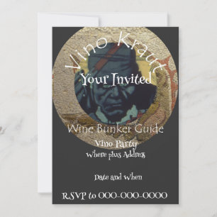 Vino-Weinparty-Vin-Bunker-Führer Einladung