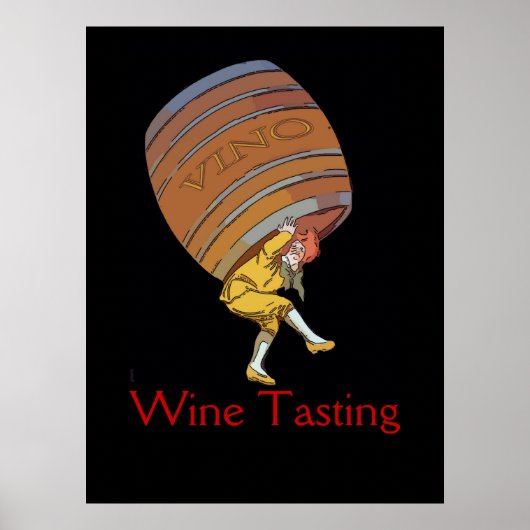 Vino Wine Barrel Edit Poster (Vorne)