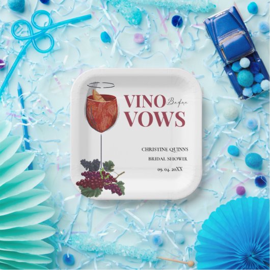 Vinobefore gelobt WIne Degustation Brautparty Pappteller (Party)