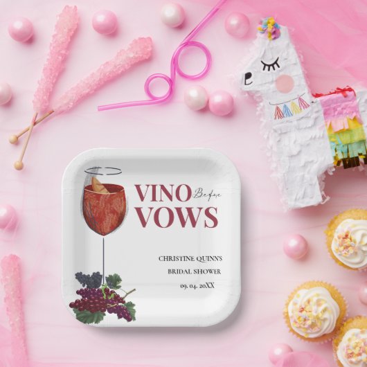 Vinobefore gelobt WIne Degustation Brautparty Pappteller (Party)