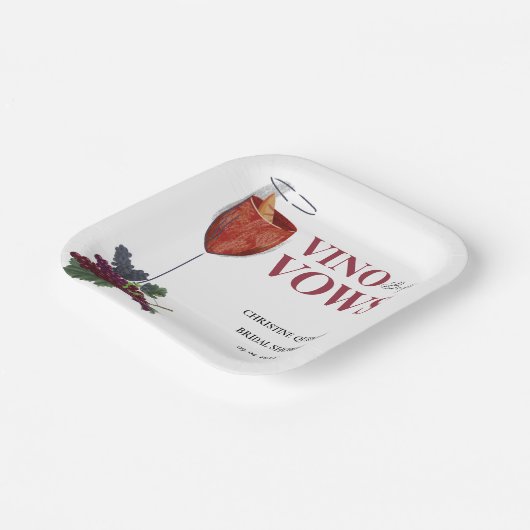 Vinobefore gelobt WIne Degustation Brautparty Pappteller (Gewinkelt)