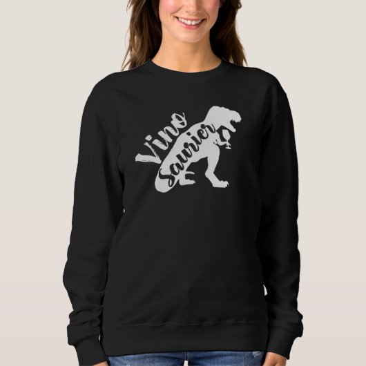 Vinosaur Vinosaurus Dinosaurier Weinfest Sweatshirt (Vorderseite)