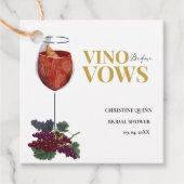 Vinow vor den Gelübden Weinproben Brautparty Geschenkanhänger (Vorderseite)