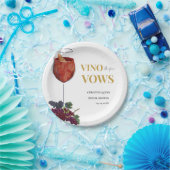 Vinow vor den Gelübden Weinproben Brautparty Pappteller (Party)