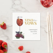 Vinow vor den Gelübden Weinproben Brautparty Serviette (Beispiel)