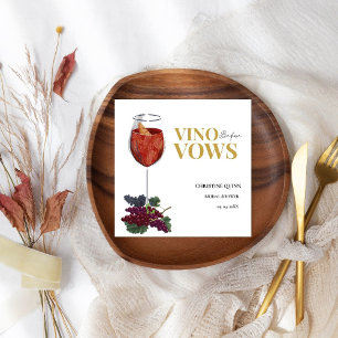 Vinow vor den Gelübden Weinproben Brautparty Serviette