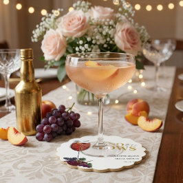 Vinow vor den Gelübden Weinproben Brautparty Untersetzer