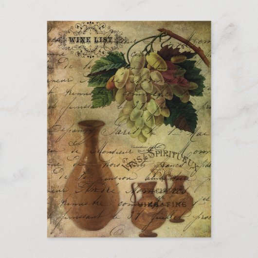 Vins Spiritueux, Nectar of the Gods Postkarte (Vorderseite)