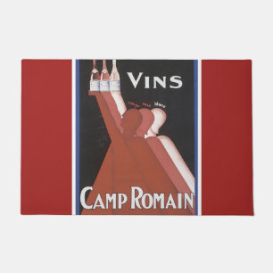 "Vins" Vintage Wein-Plakatanzeige "Lager Romain " Fußmatte