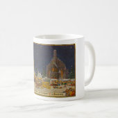 VINT 1950 WINTER XMAS SCENE DEUTSCHE Tasse (VorderseiteRechts)