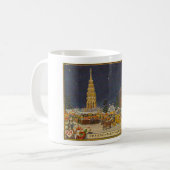 VINT 1950 WINTER XMAS SCENE DEUTSCHE Tasse (Vorderseite Links)