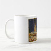 VINT 1950 WINTER XMAS SCENE DEUTSCHE Tasse (Links)