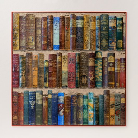 VINT. BUCHSPINES COLLAGE THEMA PUZZLE (Horizontal)