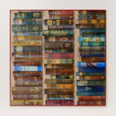 VINT. BUCHSPINES COLLAGE THEMA PUZZLE (Vertikal)