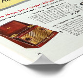 VINT 'GERECYCELT ART' PRINT MAGAZINE RADIO AD 1950 POSTER (Ecke)