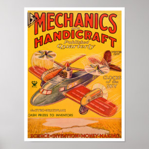 VINT 'RECYCLED ART' DRUCKMAGAZINUMSCHLAG 1933 POSTER