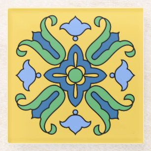 Vinta Catalina Island Tile Design Glasuntersetzer