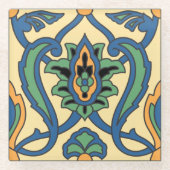 Vinta Catalina Island Tile Design Glasuntersetzer (Vorderseite)