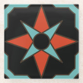 Vinta Catalina Island Tile Design Glasuntersetzer (Vorderseite)