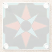 Vinta Catalina Island Tile Design Glasuntersetzer (Rückseite)