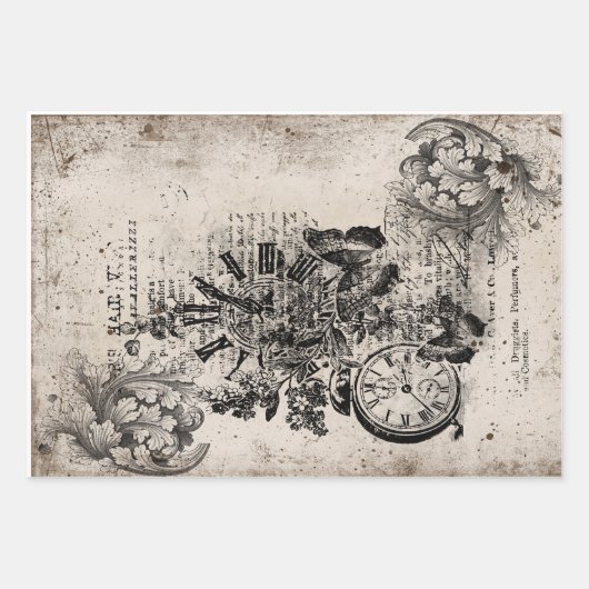Vintaage-Ellagerung Geschenkpapier Set (Vorderseite 2)