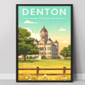 Vintae Denton Texas Poster