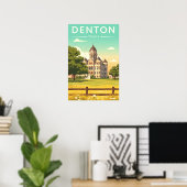 Vintae Denton Texas Poster (Heimbüro)