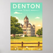Vintae Denton Texas Poster (Vorne)