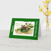 Vintaeg Auto, Happy St Patricks Day Card Karte (Gelbe Blume)