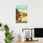 Vintaeg Joliet Illinois Poster (Heimbüro)