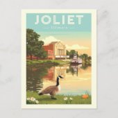 Vintaeg Joliet Illinois Postkarte (Vorderseite)