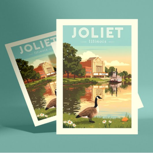 Vintaeg Joliet Illinois Postkarte