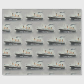 Vintaeg Titanic Classic White Star Line Schiff Geschenkpapier (Flach)