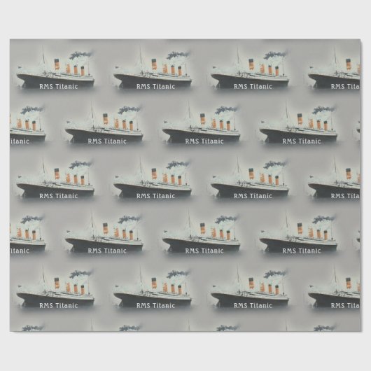 Vintaeg Titanic Classic White Star Line Schiff Geschenkpapier (Flach)