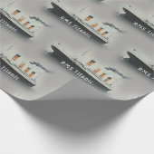 Vintaeg Titanic Classic White Star Line Schiff Geschenkpapier (Ecke)
